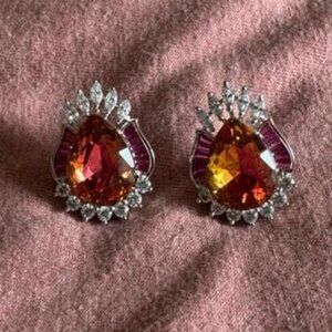 Swarovski Purple, Blue, Green, Yellow stone ring